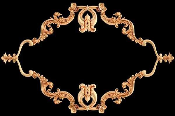 Ornamento Oro Segmenti Modello Senza Cuciture Uno Sfondo Nero Decorazione — Foto Stock