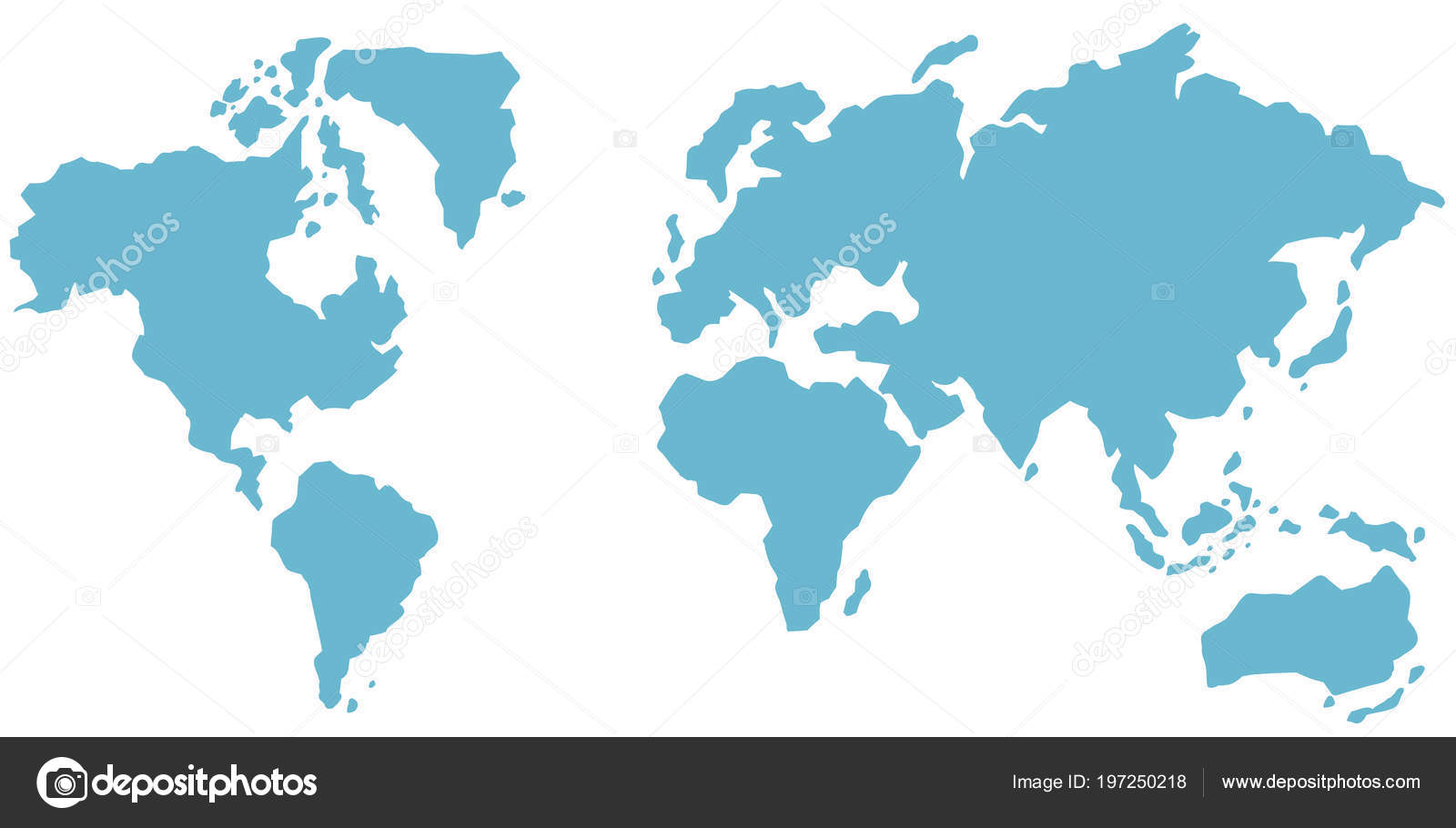 Blue World Map White Background Illustration Vector Image By C Brgfx Vector Stock