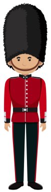 Royal British Soldier Uniform on White Background illustration clipart