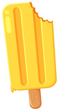 Beyaz arka plan illüstrasyon bir limon dondurma