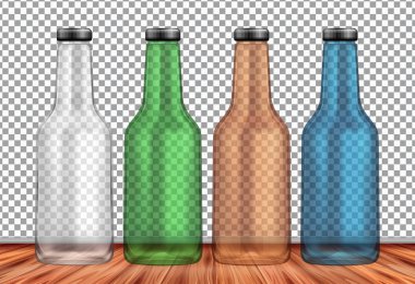 Saydam arka plan illüstrasyon boş şişe