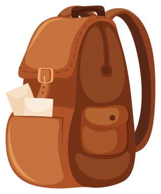 Beyaz arka plan illüstrasyon bir seyahat çantası