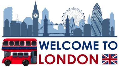 Londra İngiltere peyzaj resimde için hoş geldiniz