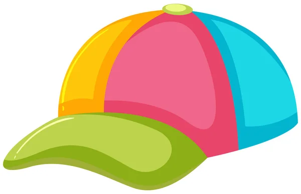 Une Casquette Colorée Sur Fond Blanc Illustration — Image vectorielle