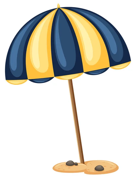 Пляжный Зонтик Белом Фоне — стоковый вектор