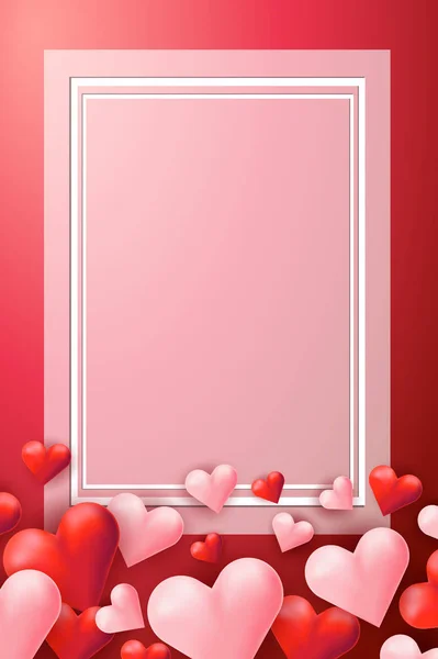 Eine Illustration Für Ein Rotes Romantisches Herz — Stockvektor