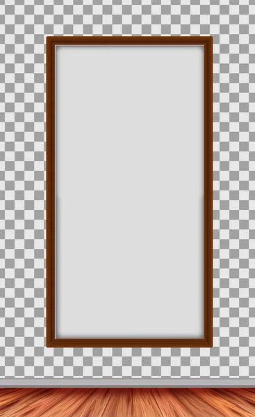 Современная Деревянная Белая Рамка — стоковый вектор