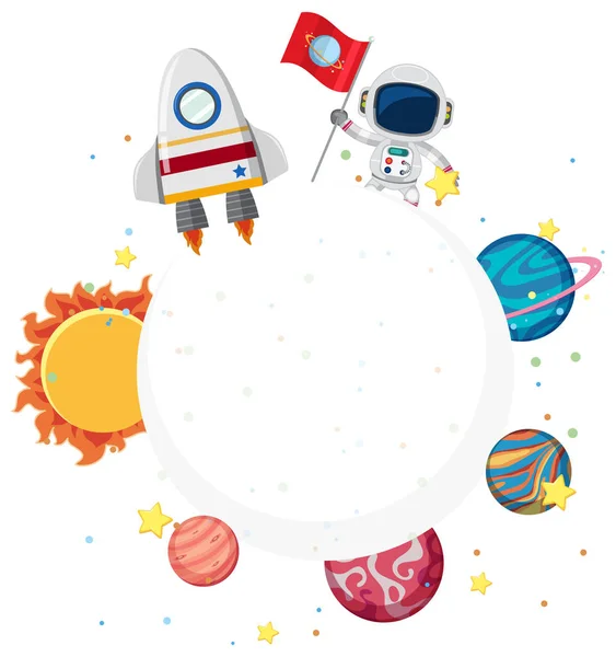 Elemento Espacial Ilustração Astronauta —  Vetores de Stock
