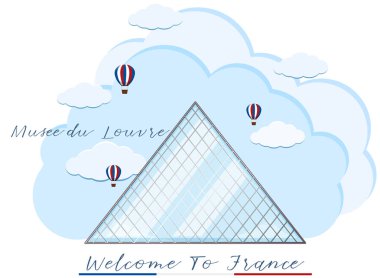 Müze Du Louvre, Fransa illüstrasyonu