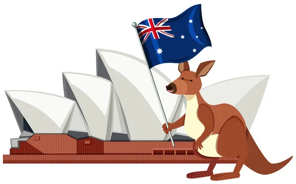 Sydney Austrália Travel Landmark Elemento Ilustração — Vetor de Stock