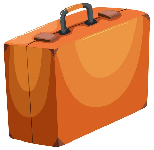 Une Valise Brune Sur Fond Blanc Illustration — Image vectorielle