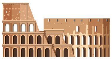 Kolezyum, Roma İtalya Landmark illüstrasyon