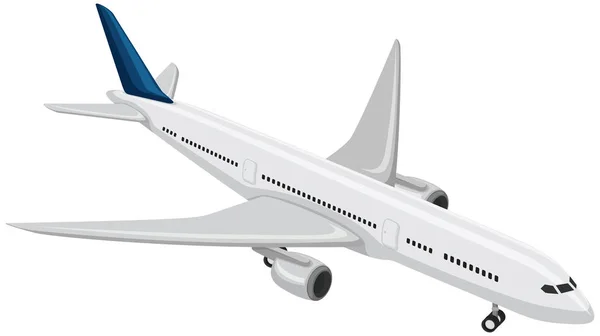 Avión Comercial Sobre Fondo Blanco Ilustración — Vector de stock