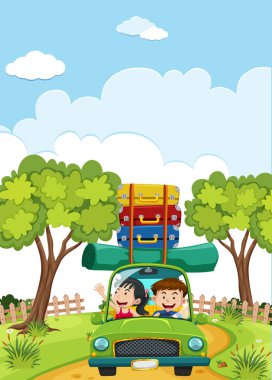 Sahne bir yol gezisi örnek olacak bir çift