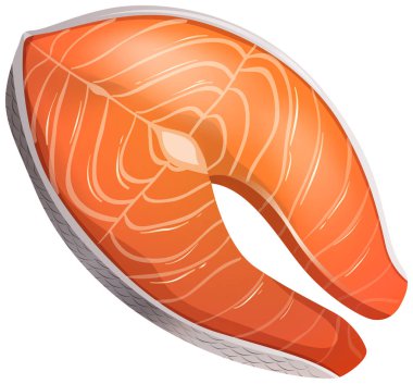 Taze somon illüstrasyon fileto