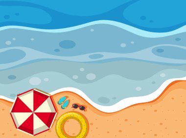 Bir plaj şekil havadan görünümü