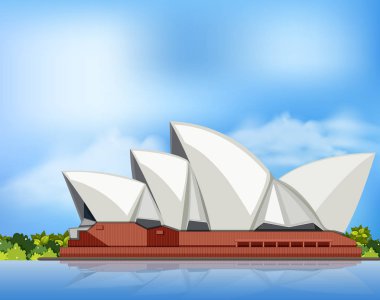 Opera Binası Sydney Australia çizimde