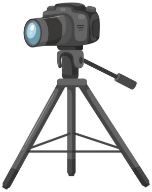 Kamera bir tripod illüstrasyon