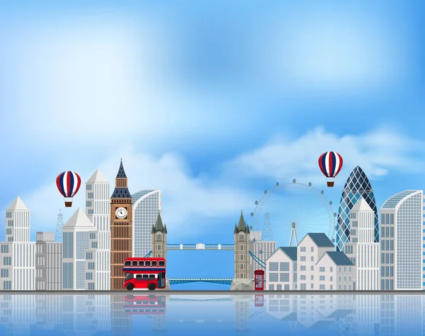 Turisztikai Attrakció London Illusztráció — Stock Vector