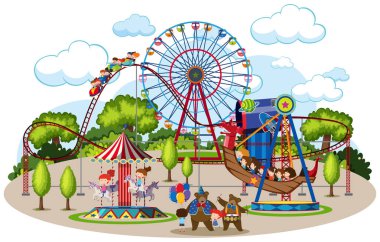 Tema Parkı illüstrasyon Haritası