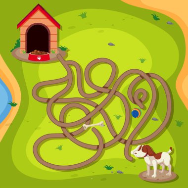 Köpek eve oyun illüstrasyon bulma