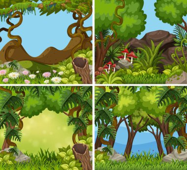 Orman resimde kümesi