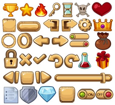 A Set of Game Icons illustration clipart