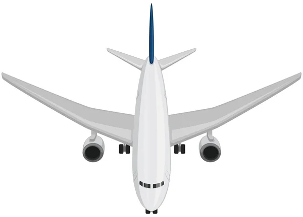Ett Flygplan Från Top View Illustration — Stock vektor