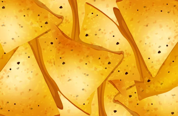 Eine Tortilla Chip Illustration Großaufnahme — Stockvektor