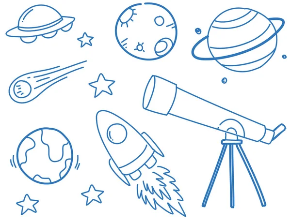 Doodles'ın gezegenlerin ve uzay nesneleri çizim