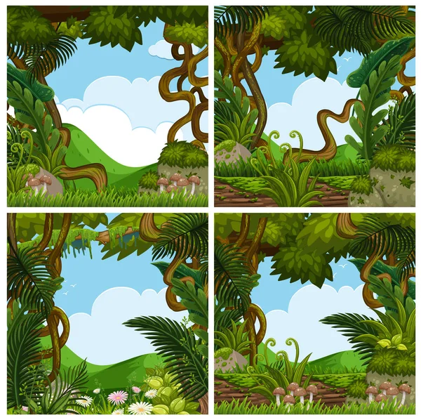 Bir güzel orman illüstrasyon