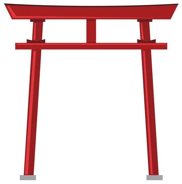 Torii Japonais Sur Fond Blanc Illustration — Image vectorielle