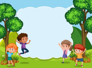 Çocuklarda doğa şablon çizimi