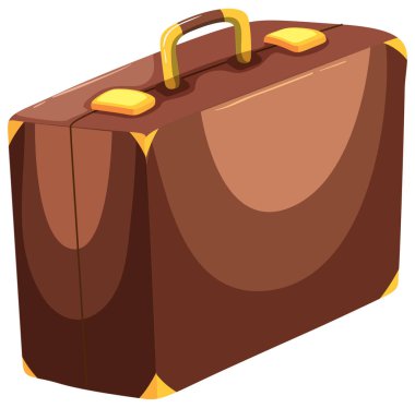 Beyaz backgrounf illüstrasyon bavula