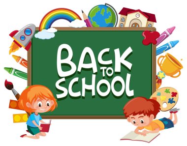 Geri okul şablonu resim.