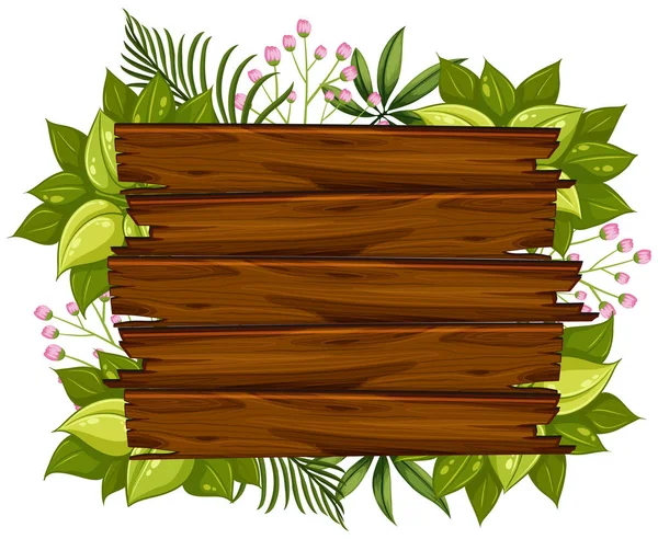 Een Natuurlijke Houten Plank Illustratie — Stockvector
