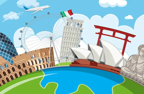 Bir ünlü Simgesel Yapı şablon çizimi