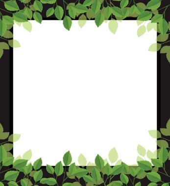 Bir güzel yaprak sınır illüstrasyon