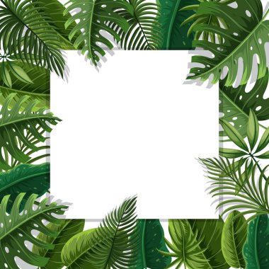 Bir güzel yaprak sınır illüstrasyon