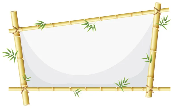 Eine Illustration Eines Holzrahmens Aus Bambus — Stockvektor