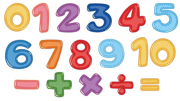 Bir dizi sayı ve matematik sembolleri illüstrasyon