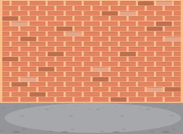 Empty Brick Wall Scene Illustration — Stock Vector