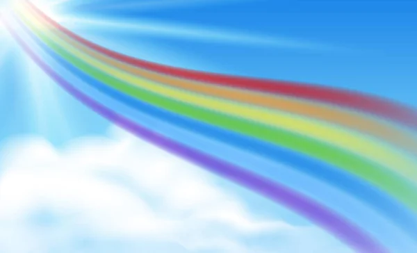 Arco Iris Cielo Ilustración — Vector de stock