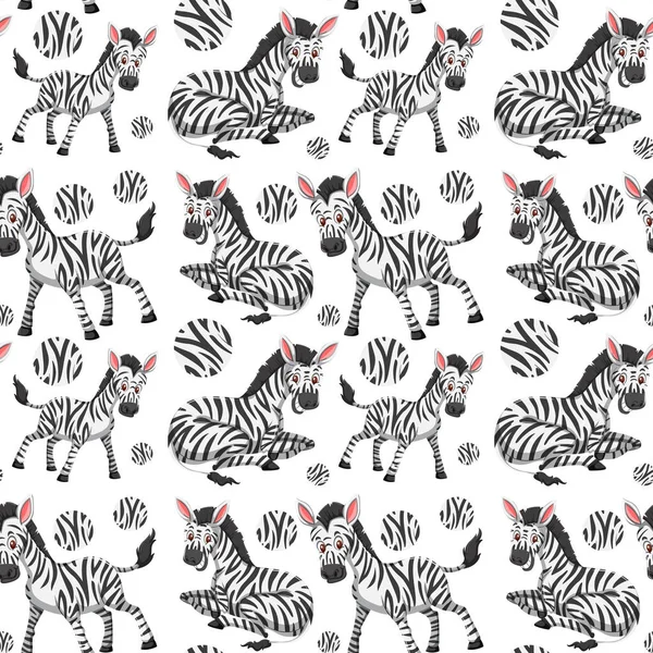 Bezešvá Tapeta Zebra Obrázek — Stockový vektor