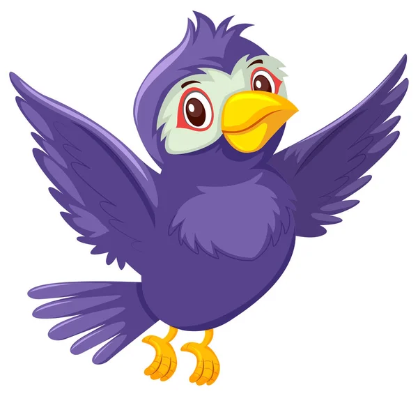 Une Jolie Illustration Oiseau Violet — Image vectorielle