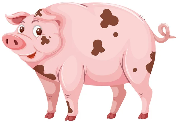 Une Illustration Cochon Boue Sale — Image vectorielle