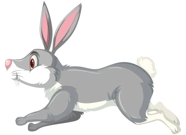 Lapin Cours Exécution Sur Fond Blanc Illustration — Image vectorielle