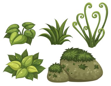 Orman öğeleri şekil kümesi