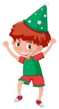 Mutlu çocuk Noel Tema illüstrasyon