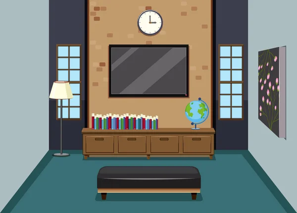 Eine Moderne Wohnzimmer Illustration — Stockvektor